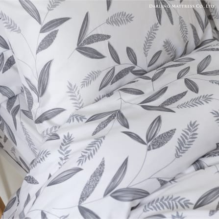 ชุดผ้าปูผ้านวม 6 ฟุต DARLING MATTRESS รุ่นลายดอกไม้ ลายลีฟ_4